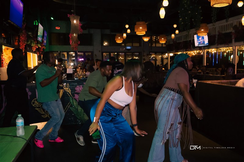 Candid moment on the dance floor